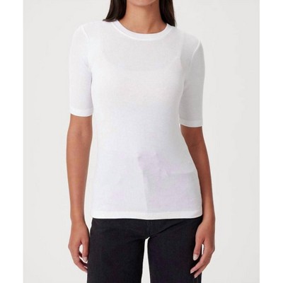 Women's Ribbed Elbow Sleeve Top - GOLDIE