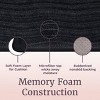 Hastings Home Memory Foam Bathroom Rug With Wavy Microfiber Top - Black, Set of 2 - 2 of 4