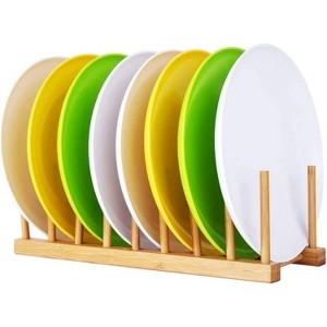 LunaLulinlk Premium Bamboo Compact Dish Drying Rack - 1 of 4