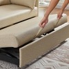 DOMETOUR Leisure Loveseat Sofa for Living Room Bedroom, Convertible Sleeper Sofa Bed with 2 Pillows - 4 of 4