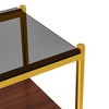 GlasFlength End Tables Contemporary Accent Furniture with Sleek Design for Modern Living Rooms, Gold,19.1”*15.35”*21.14" - 4 of 4