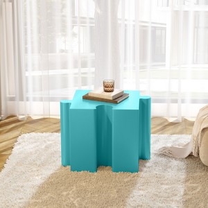 MAYEERTY 1 Pack Modular Puzzle Side Table, MGO Artistic End Table for Indoor Outdoor Living Room, Patio - 1 of 4