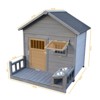VisioGear Large Balcony Doghouse with Large Terrace, Weatherproof Large Dog House, Grey, 44.2"*44.6"*44.6" - 3 of 4