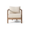 Chic Crate - Premium Waterproof Brown Wash Patio Club Chair with Beige Cushion, 400lbs Weight Capacity, Ideal for Porch, Garden, Backyard - 3 of 4
