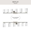 Progress Lighting Replay Collection 6-Light Bath Vanity in Brushed Nickel with Etched Glass Shades - 2 of 3
