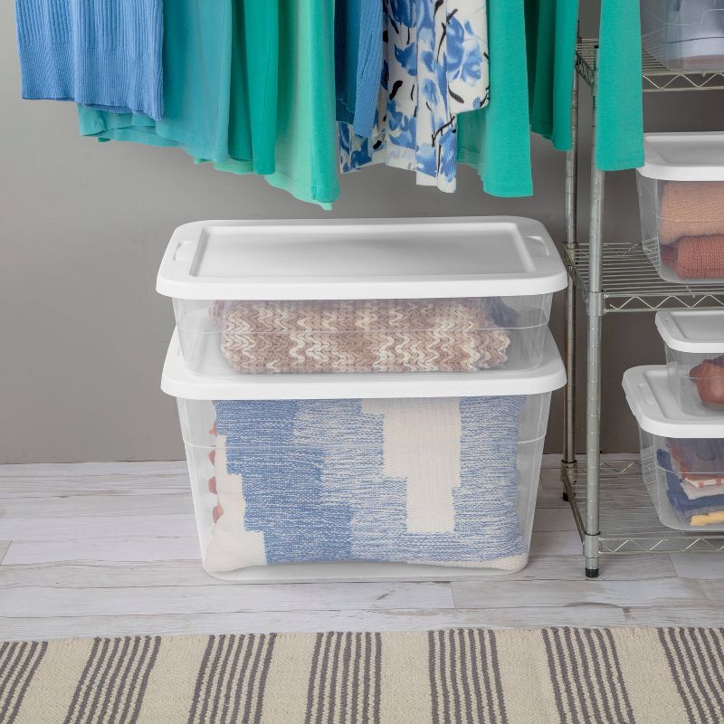 56qt Clear Storage Box with Lid White - Room Essentials&#8482;, 3 of 15