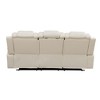 MAYEERTY Power Reclining Sofa, Electric 3-Seat Leather Recliner with USB Charging, Reversible Table & Ambient LED Lighting for Living Room, White - 4 of 4