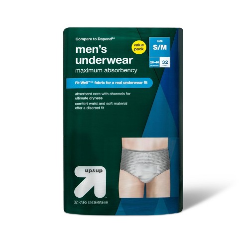 Incontinence Underwear For Men - S/m - 32ct - Up & Up™ : Target