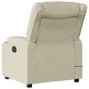 vidaXL Massage Recliner Chair - Cream Faux Leather Manual Reclining Lounger With Vibration Massage Points, Cup Holders, Side Pocket - 4 of 4