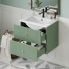 Vynxaria 24-Inch Wall Mounted Bathroom Vanity with 2 Drawers - Ideal for Small Bathrooms - 3 of 4