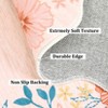 Modern Washable Area Rug, Soft Floral Floor Cover with Non Slip Backing, Low Pile Stain Resistant Floor Carpet for Living Room - 4 of 4