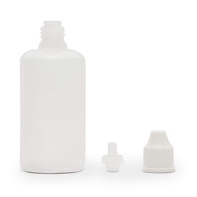 Bright Creations 50 Pack Squeezable Dropper Bottles for Eye Drops, Liquid & Paints (1.6 oz, White)