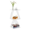 COZONY Acrylic Ladder Bookshelf - 3-Tier Clear Wall Mounted Bookcase for Small Spaces, Living Room, Bathroom - 2 of 4