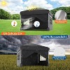 10x10 FT Portable Pop Up Canopy Tent with 4 Removable Waterproof Sidewalls, Easy Setup Outdoor Shelter for Beach, Camping, Backyard - 2 of 4