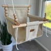 Sweet Swinging - Premium Outdoor Baby/Toddler Swing W/Pillow - Wheat - 4 of 4