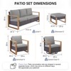 Gymojoy 7 Pieces Outdoor Sofa Swivel Chair Ottoman with Patio Chair Set - 2 of 4