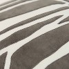 20"x20" Oversize Abstract Poly Filled Square Throw Pillow Charcoal - Rizzy Home: Contemporary Velvet, Indoor Decorative Cushion - 3 of 4