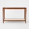 Natural Linen Console Table with Shelf Mahogany Brown - Threshold™ designed with Studio McGee - 3 of 4