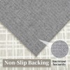 Washable Area Rugs, Modern Plaid Printed Indoor Floor Carpet with Non-Slip Backing, Contemporary Accent Carpet, Stain-Resistant Soft Low Pile Rugs - 4 of 4