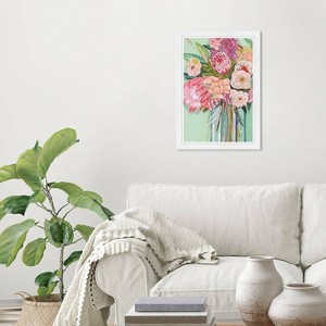 15" x 21" Springtime Florals Framed Wall Art Print Green - Wynwood Studio - 1 of 4