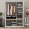 TIRAMISUBEST 6-Door Bedroom Armoire Closet with Hanging Rod, Modern Wardrobe with Storage Shelves and Cabinets for Bedroom - 2 of 4