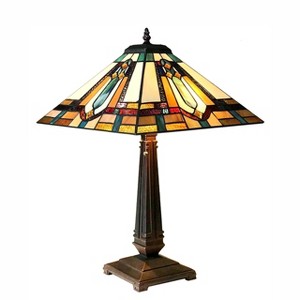 Chloe Lighting Archie Tiffany-style Mission Stained Glass Table Lamp 24" Height - 1 of 3