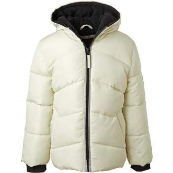 Pink Platinum Girls Hooded Foil Heart Winter Puffer Coat with Hat and  Scarf, Sizes 4-16 