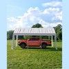13'x20' heavy-duty white carport canopy offers vehicle protection; ideal for family, camping, and activities with reliable shade and shelter. - 2 of 4