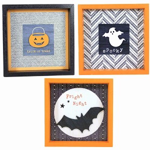 Ganz 5.75 In Halloween Shadow Box/Wall Decor Pumpkin Bat Ghost Box Signs - 1 of 4