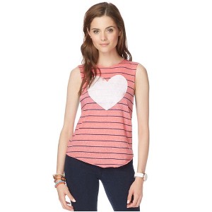 Aeropostale Womens Heart Striped Tank Top - 1 of 3