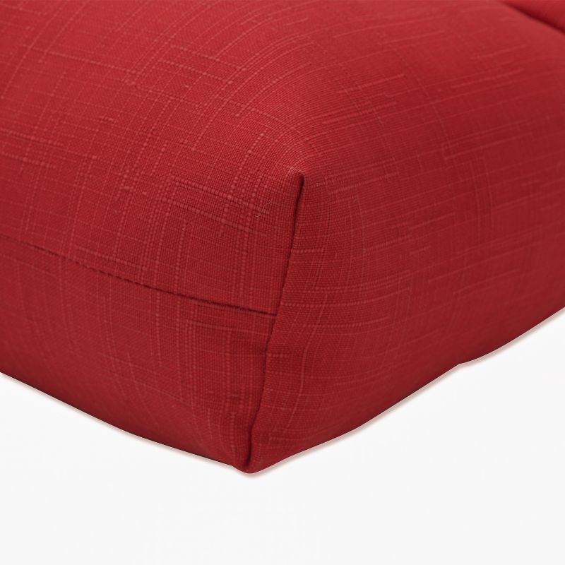 48&#34; x 18&#34; Outdoor Tufted Bench/Swing Cushion Splash Flame Red - Pillow Perfect, 3 of 10