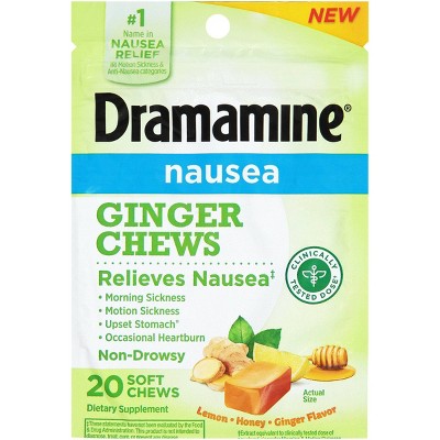 Dramamine Soft Morning Sickness Chewables - Ginger - 20ct