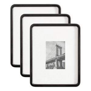 Kate & Laurel All Things Decor 11"X14" Matted to 5"X7" Inglewood Picture Frame Set Black - 1 of 4
