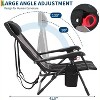 Beach Chair with Folding Design, Portable Outdoor Camping Recliner, High Back with Hard Armrest, Sun Lounger for Patio and Garden - 3 of 4