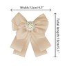 Elerevyo Women's Ribbon Brooch Necktie Pin Bow Tie with Pearl - 2 of 4