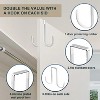 LunaLulinlk 4pcs Double Sided Door Hook, Over The Door Hanger with Rubber Design for Hanging Clothes (White) - 2 of 4