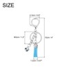 Unique Bargains Metal Smooth Durable Decoration DIY Crafts Tassel Keychain Lake Blue 2 Pcs - 3 of 4