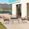 Northlight 4-Piece Kingstown Rattan Outdoor Patio Conversation Set with Cushions - 2 of 4