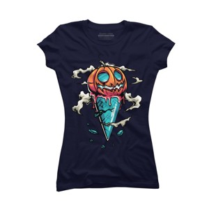 Junior's Design By Humans Halloween By anggatantama T-Shirt - 1 of 3