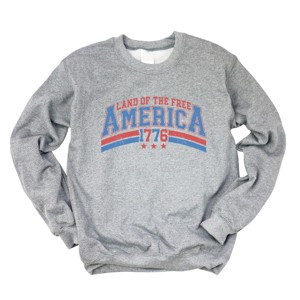 Simply Sage Market Women's Graphic Sweatshirt Land Of The Free America - 1 of 4