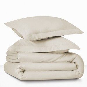 Farm to Home Dreamy Organic Duvet Set – 100% Organic Cotton, 300 TC Solid Sateen, Soft, Breathable, Lightweight, Hotel-Style Details - 1 of 3