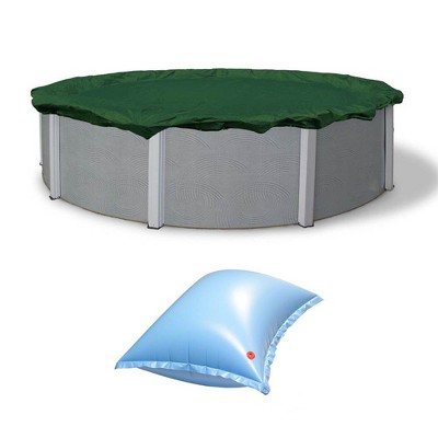 Swimline 21-Foot Round RipStopper Pool Cover + Winterizing 4x8 Foot Air Pillow