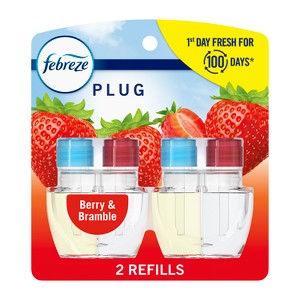 Febreze Odor-Fighting Fade Defy Plug Air Freshener Refill - Berry & Bramble - 0.87 fl oz - 1 of 4