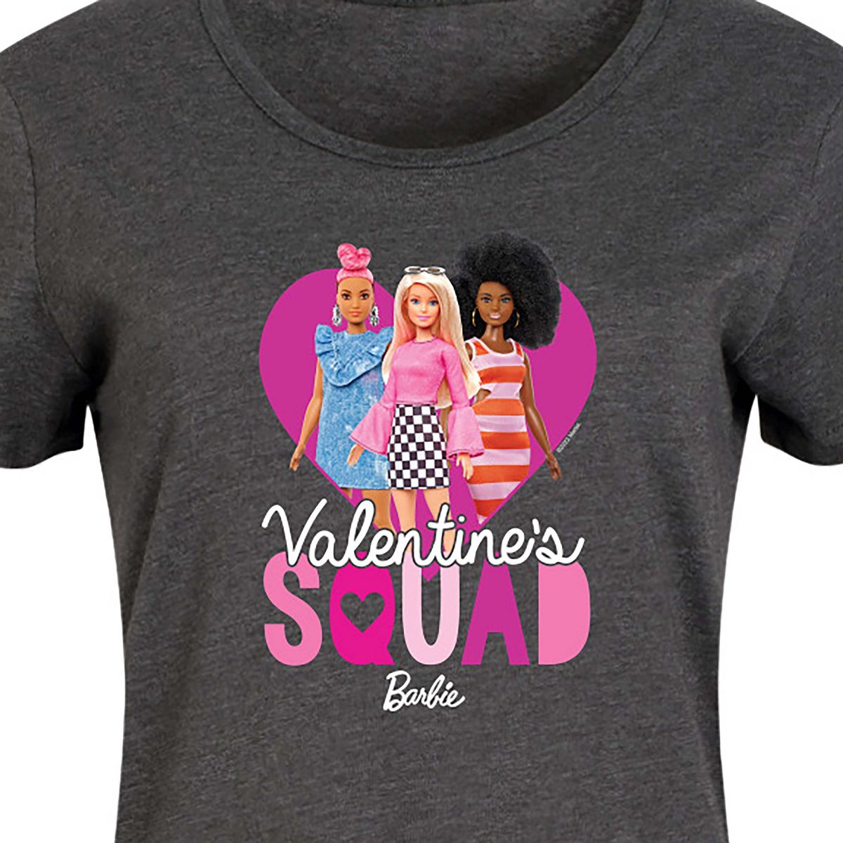 Women's - Barbie - Valentine's Squad Graphic T-shirt Dress - thumbnail 2