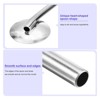 Unique Bargains Stainless Steel Long Handle Round Shaped Drinking Spoon Straws 8 Pcs - 3 of 4