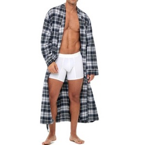 ADR Men's Lightweight Flannel Robe, Soft Cotton - 1 of 4