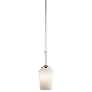 Aubrey 12.75" 1 Light Mini Pendant with Satin Etched Cased Opal in Brushed Nickel - 1 of 1