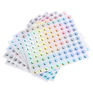 Unique Bargains Laser Capital Alphabet Round Self-Adhesive Reflective Letter Stickers 10 Pcs - 1 of 3