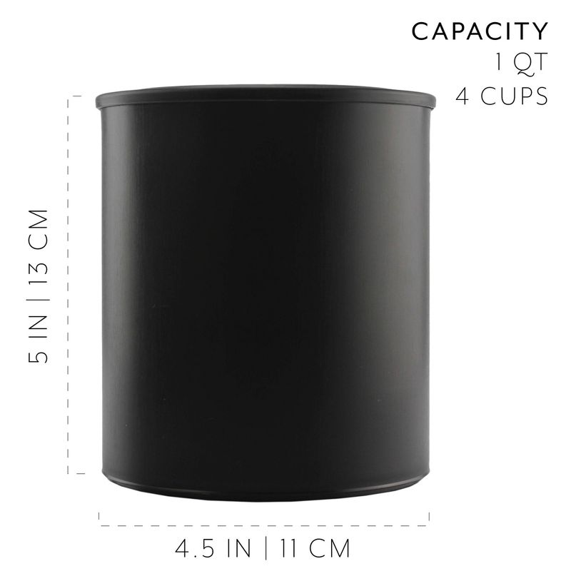 TruSnap Black Plastic Paint Cans, 3pk; Quart Size Cans for Paints & Varnishes or Crafts & Gifts, 3 of 9