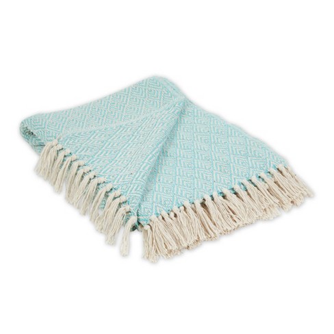 Light aqua throw online blanket